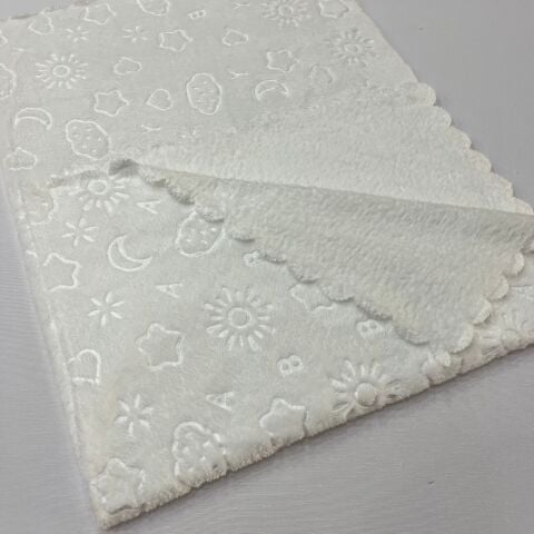 Beyaz Welsoft Havlu Bebek Battaniyesi