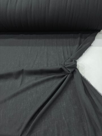 Siyah Ham Keten Kumaş