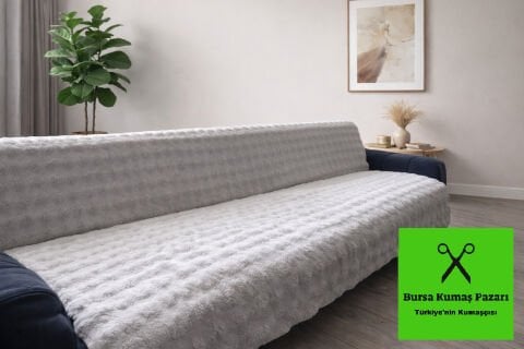 Bubble Peluş Koltuk Örtüsü