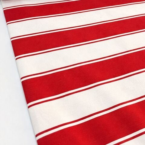 Kırmızı Çizgili Branda Kumaşı En 280 cm