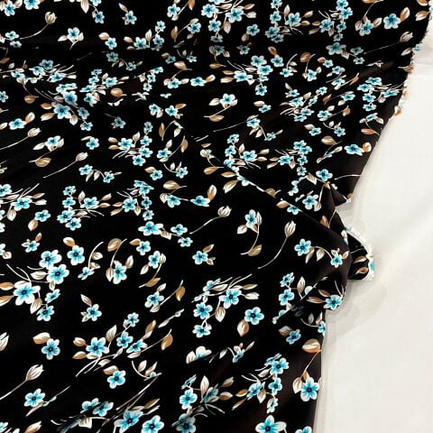 Mavi Frezya Viskon Kumaş