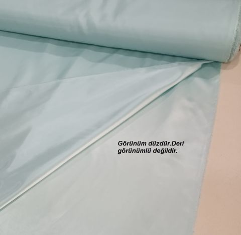 Düz Renk Deri Satenler Buz Mavisi