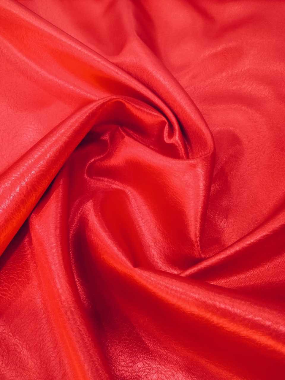 Düz Renk Deri Satenler Kırmızı