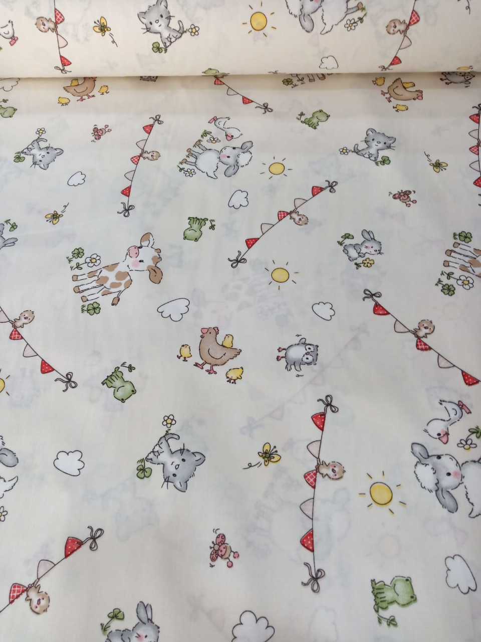 Ali Baba 'nın Çiftliği Poplin (Krem)
