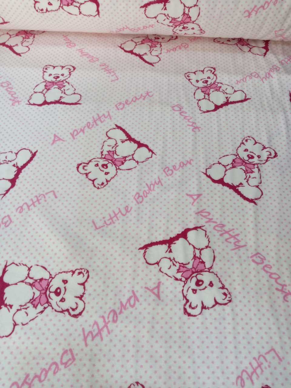 Pembe Ayıcık Pazen Kumaş