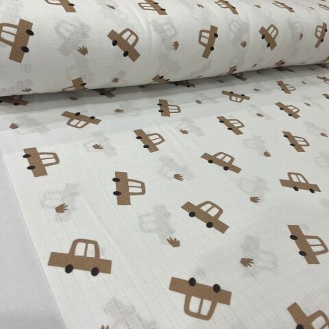 Minik Arabalar Müslin Bezi