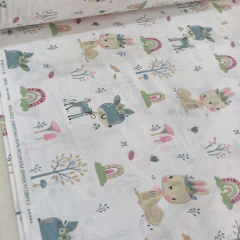 Renkli Bambi Poplin