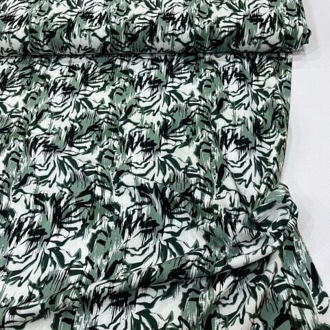 Yeşil Manolya Viskon Kumaş