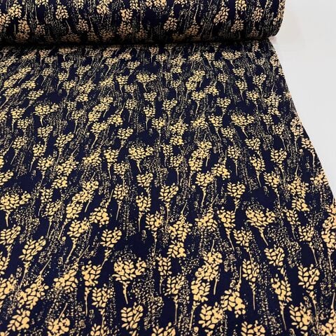 Lacivert Sümbül Viskon Kumaş