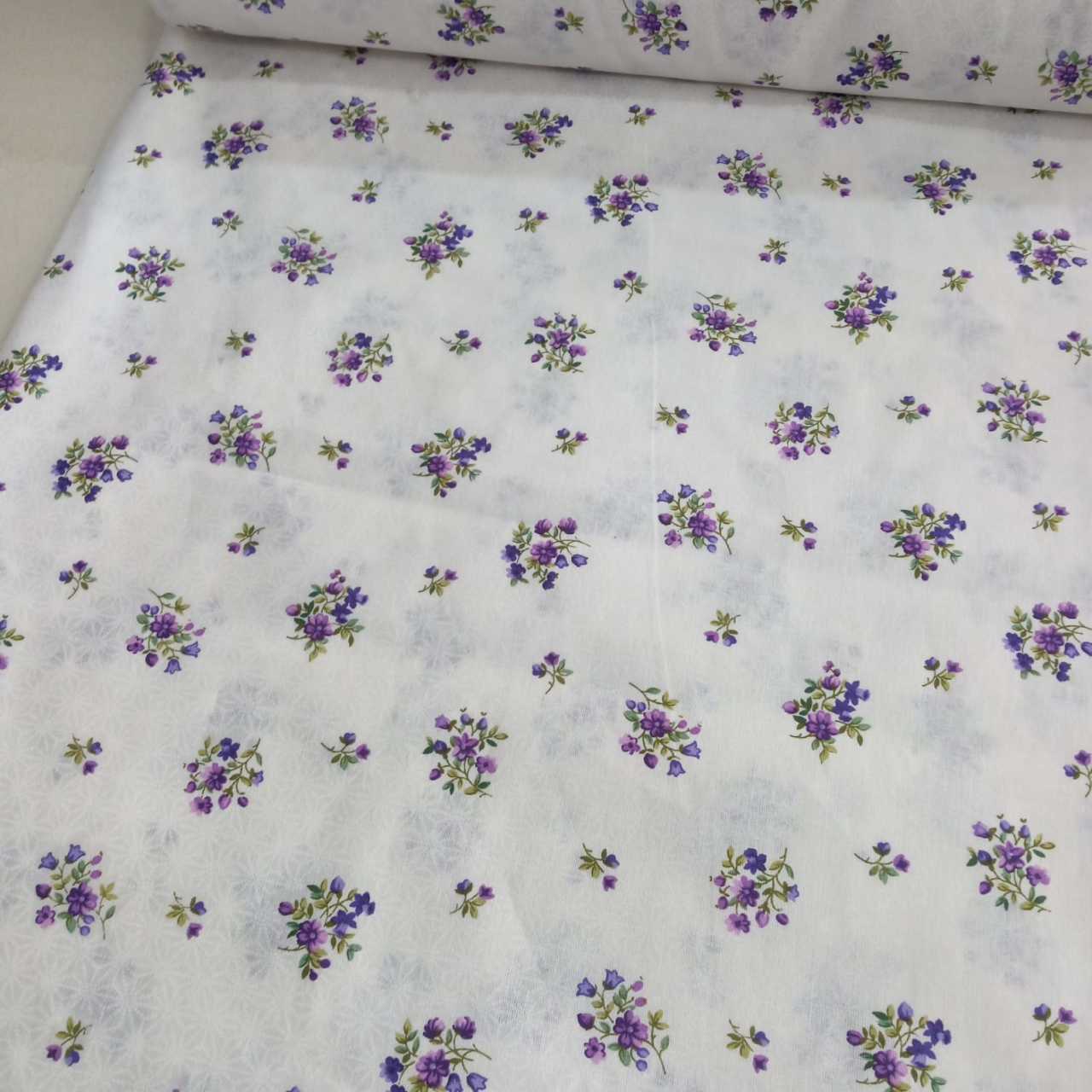 Mor Minik Basma Güller Poplin
