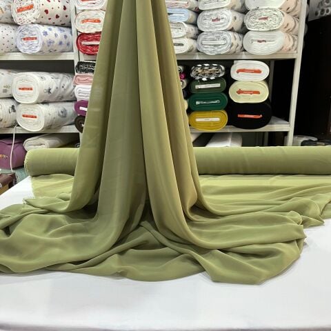 Çağla Yeşil Şifon Kumaş
