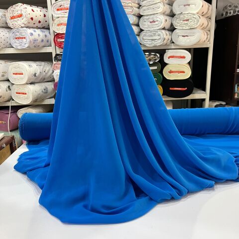 Turkuaz Şifon Kumaş