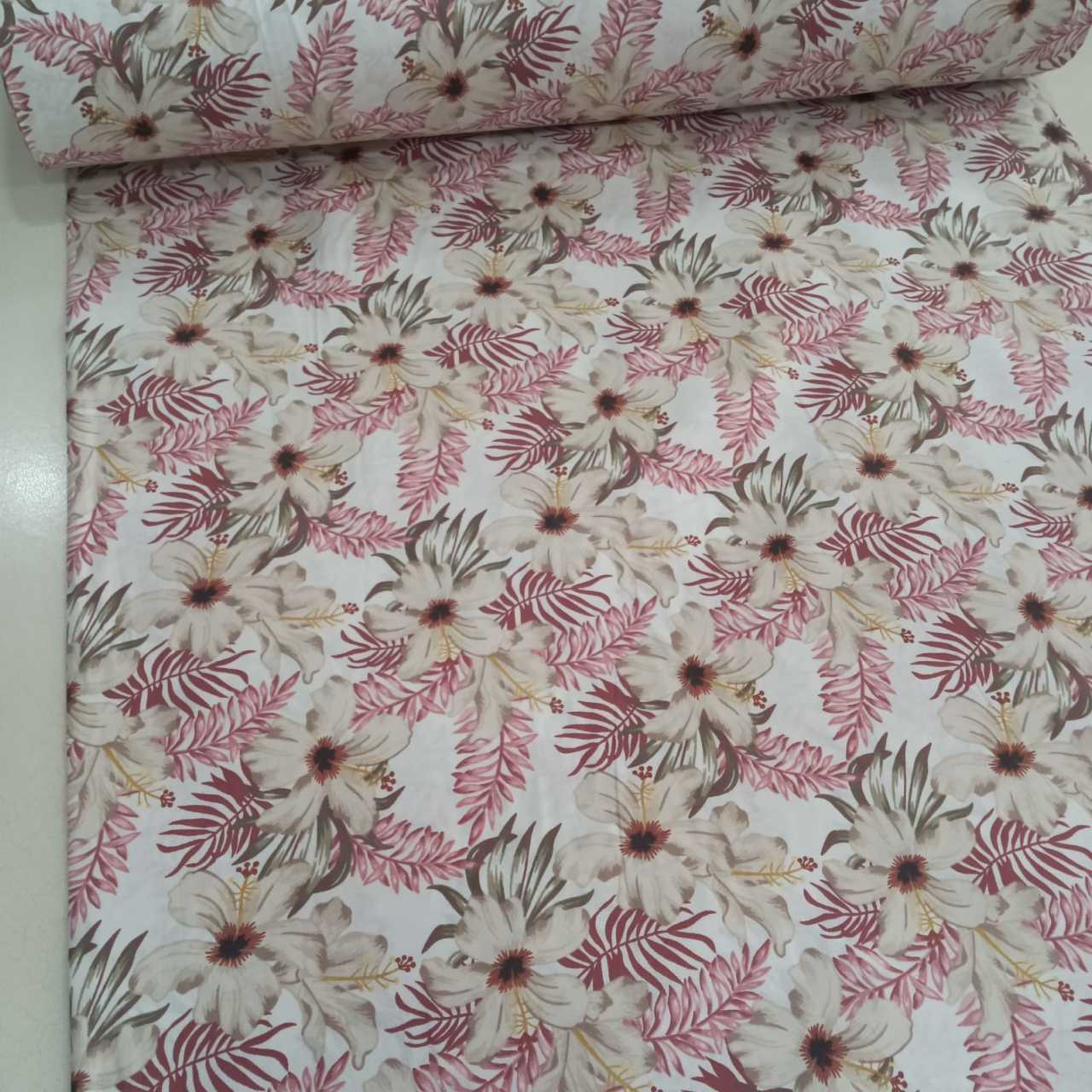 Pembe Zambak Poplin Kumaş